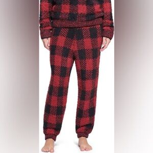 Skims Cozy Knit joggers in red, like new!